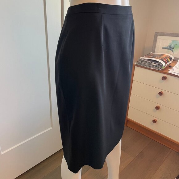 Brooks Brothers Tollegno 1900 Classic Wool Lined Midi Pencil Skirt Blk Sz 8 NWOT - Picture 3 of 12